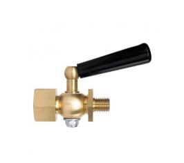 Кран трёхходовой с фторопластовой прокладкой и натяжной гайкой