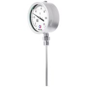 ТЕРМОМЕТР биметаллический коррозионностойкий 100мм, Тип - БТ-52.220, радиальное присоединение. -50-100С. Резьба M20x1,5. Длина штока 250мм. Класс точности 1,5. Готовый к гидрозаполнению.