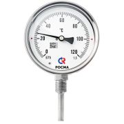 ТЕРМОМЕТР биметаллический коррозионностойкий 100мм, Тип - БТ-52.220, радиальное присоединение. 0-100С. Резьба M20x1,5. Длина штока 200мм. Класс точности 1,5.