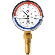 ТЕРМОМАНОМЕТР 100мм, Тип - ТМТБ-41Р, радиальное присоединение. Длина клапана 64мм. 0-120С. 0-0,6MPa. Резьба G1/2. Класс точности 2,5.