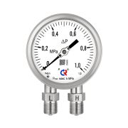 МАНОМЕТР дифференциальный, модификация 5, 100мм, Тип - ТМД-5-521Р, радиальное присоединение. 0-250kPa. Макс. статическое давление 1,5MPa. Резьба 2xG1/2. Класс точности 1,5